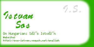 istvan sos business card